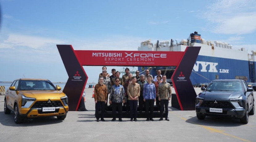 Tampak peresmian ekspor perdana Mitsubishi Xforce ke Vietnam.   dok MItsubishi