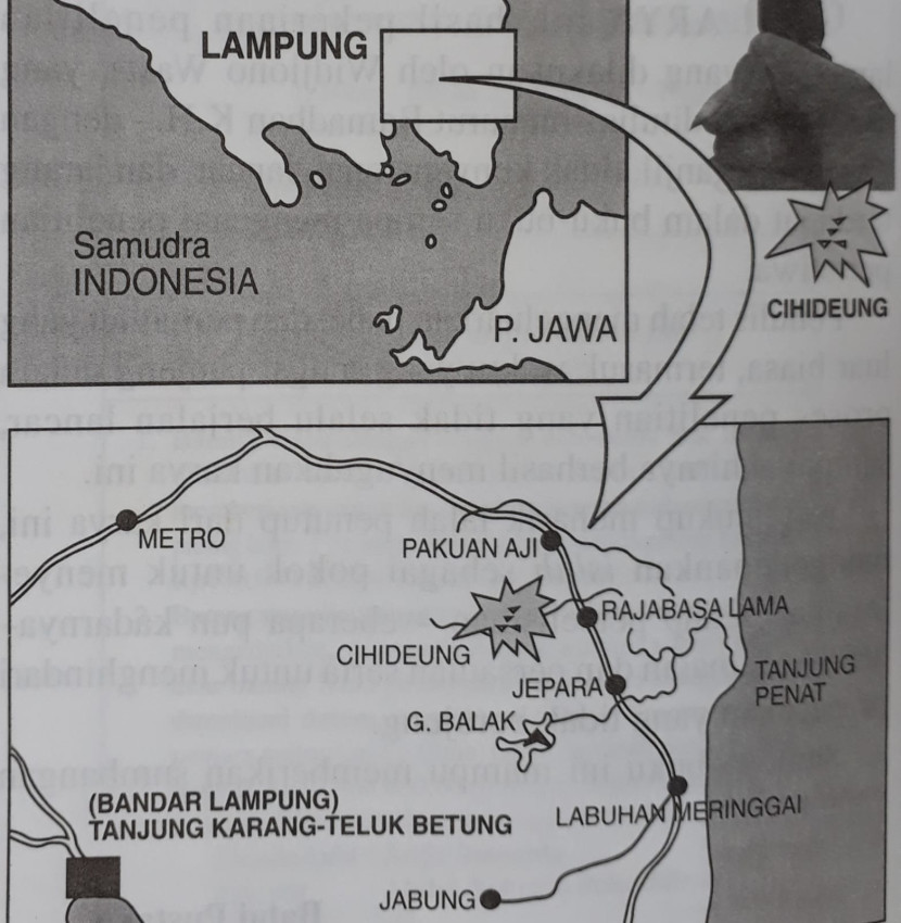Lokasi peristiwa Talangsari tahun 7 Februari 1989. (Foto: Repro Buku Geger Talangsari 2001)
