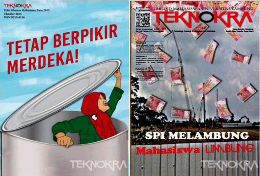 Tabloid Teknokra terbitan Pers Mahasiswa Universitas Lampung (Unila)