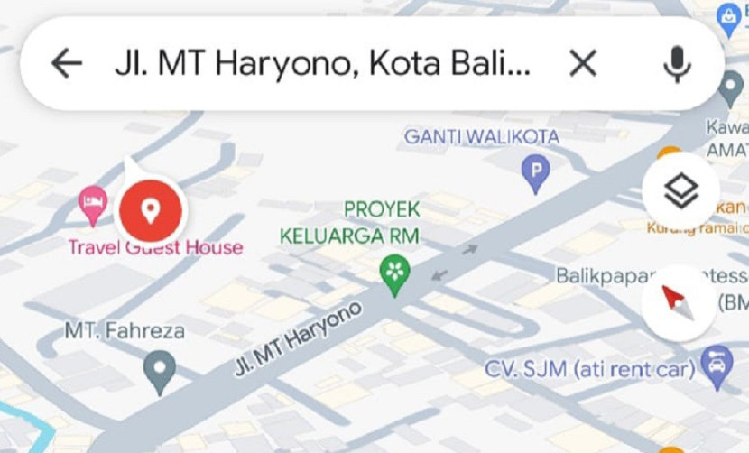 Kawasan protokol Balikpapan, ada tiga nama jalan baru melalui Google Maps: Jalan Proyek Keluarga RM, Ganti Walikota, dan Jalan MT Fahreza. (GI)