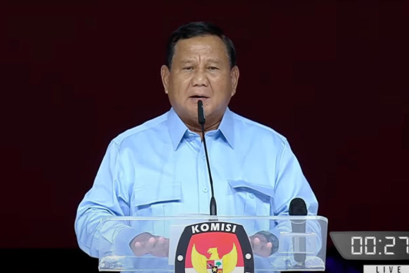 Prabowo Subianto pada Debat Terakhir/istimewah