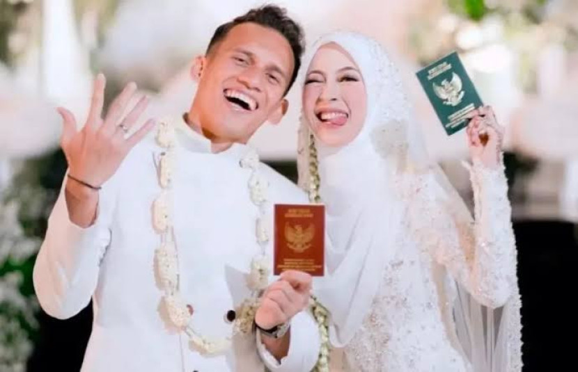 Pemain timnas Indonesia Egy Maulana Vikry melangsungkan pernikahan. Dok republika