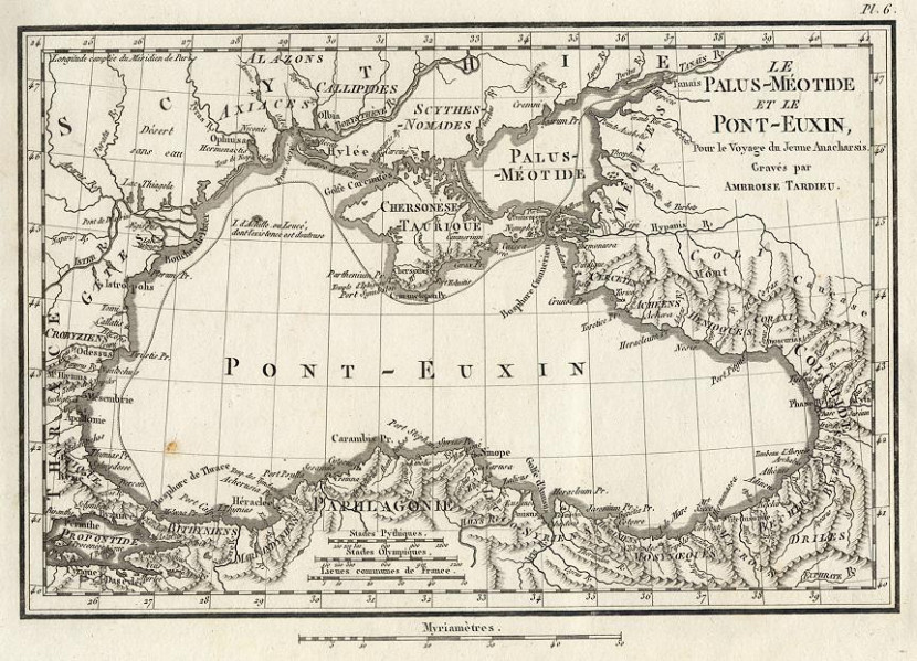 Peta kuno Laut Hitam.