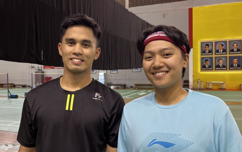 Pasangan baru ganda campuran Amri Syahnawi/Indah Cahya Sari Jamil mengaku tidak sabar untuk diturunkan di turnamen di Vietnam dan Thailand. (Sumber foto: Antara)