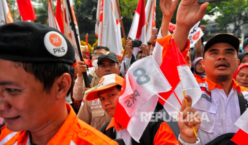 Foto ilustrasi massa militan kader PKS. (Foto: Dok Republika)