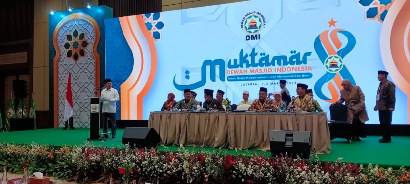 Ketua Umum Pimpinan Pusat (PP) Dewan Masjid Indonesia (DMI), Dr. (H.C.) Drs. H. Muhammad Jusuf Kalla, M.B.A., telah terpilih secara aklamasi dalam Muktamar VIII DMI. (Foto: Dok DMI)