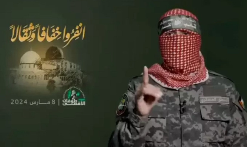 uru Bicara Brigade Al Qassam Abu Ubaidah. (Hamas Media Officer)