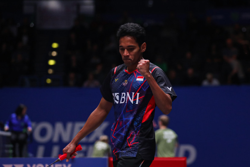 Pemain tunggal putra Indonesia, Chico Aura Dwi Wardoyo. Chico akan melawan juara French Open 2024 dari Cina, Shi Yuqi di babak kedua All England 2024 Super 1000. (Sumber foto: PBSI)