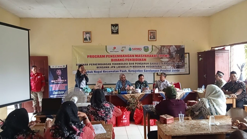 Peserta Seminar Pengaruh Gadget di Desa Lubuk Nipah. (FOTO: Humas SKK Migas)