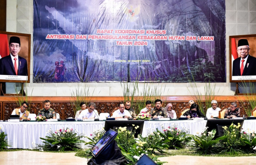 Rakorsus Antisipasi Penanggulangan Kebakaran Hutan dan Lahan Tahun 2024. (FOTO: Humas Kementerian LHK) 
