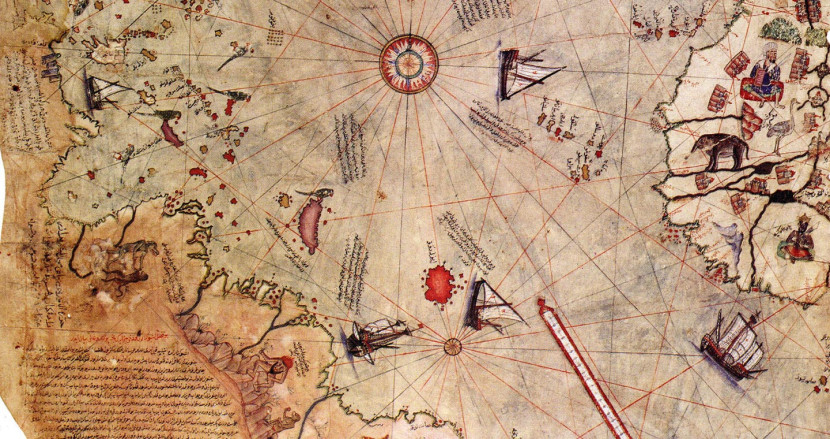 Peta buatan Piri Reis. (Wikimedia Commons)