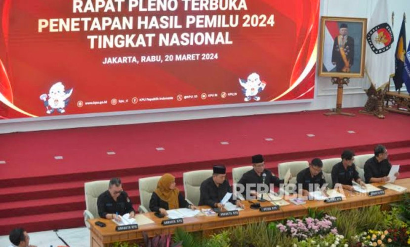 KPU RI Rapat Pleno Terbuka Penetapan Hasil Pemilu 2024. (Foto: Dok Republika)