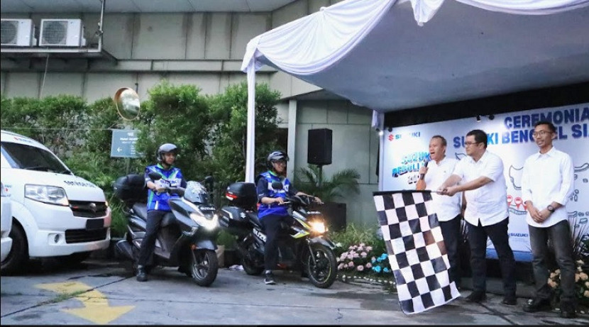 Tampak pelepasan petugas bengkel siaga Suzuki 2024.     dok Suzuki