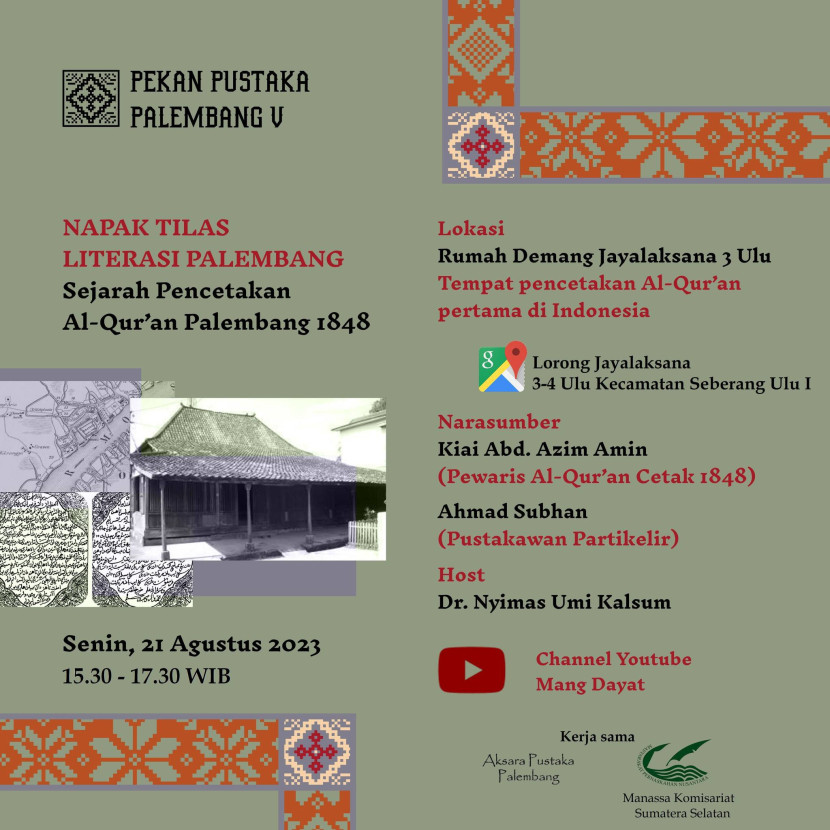 Poster Pekan Pustaka Palembang.