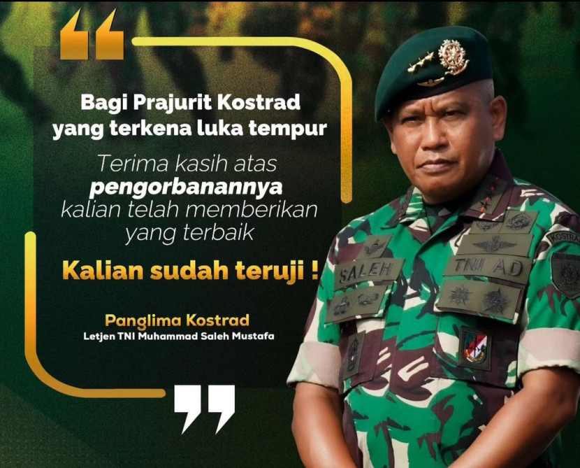 Pangkostrad Letjen TNI Muhammad Saleh Mustafa.