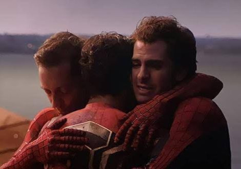 Tiga Spider-Man bertemu dalam Spider-Man: No Way Home. (Marvel Studios)