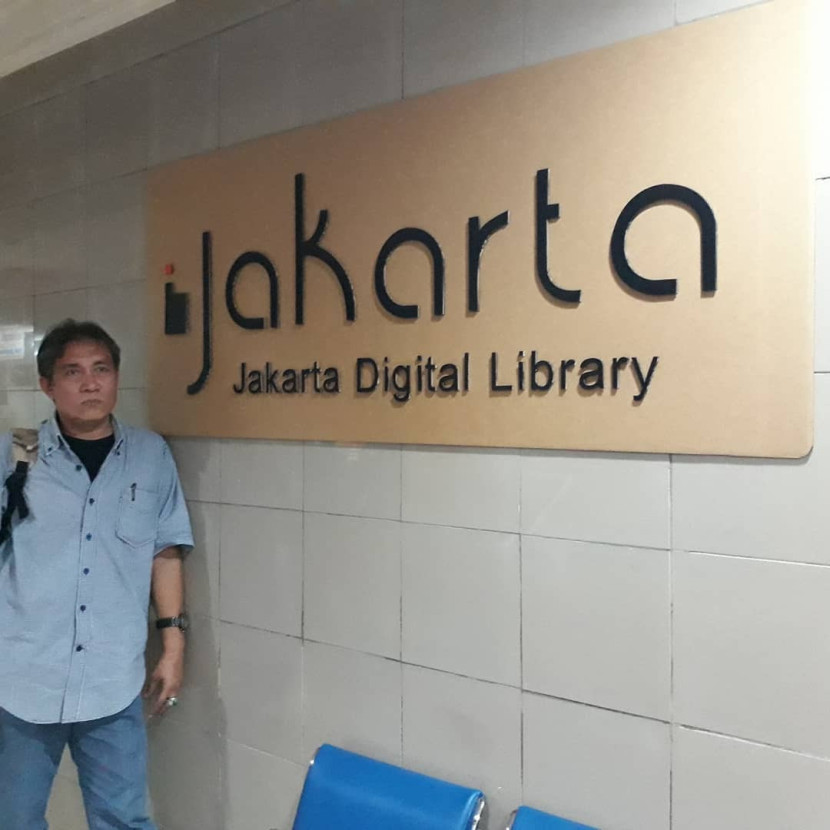 Wartawan ke Perpustakaan DKI Jakarta. (FOTO: Safira Yasmin)