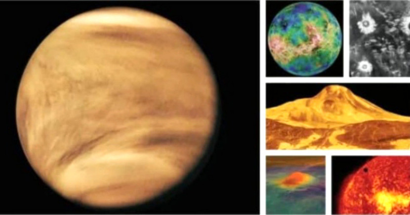 Gambar Venus dari misi Pioneer Venus, Magellan, TRACE, dan Venus Express/NASA