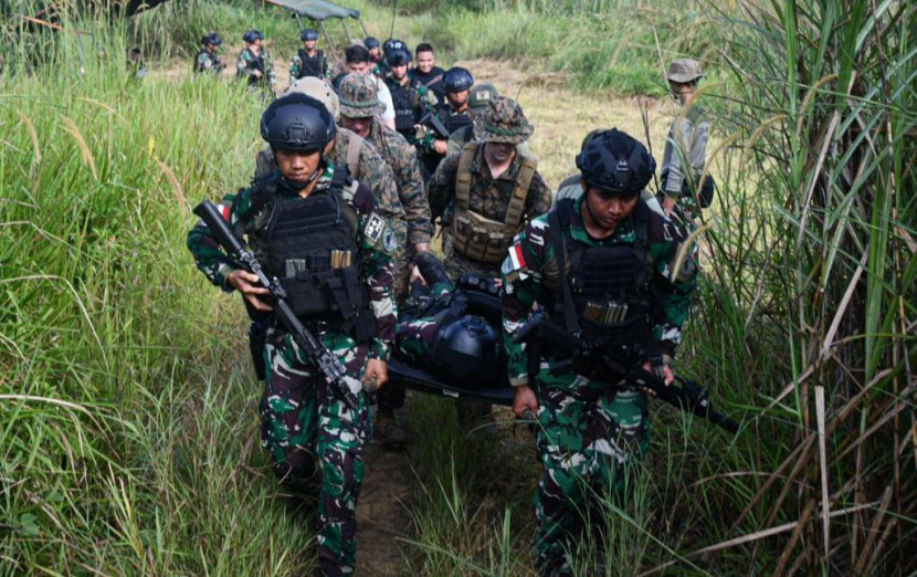 Latihan bersama Korps Marinir TNI AL dengan US Marine Forces Pacific. Sumber: Seputar Militer