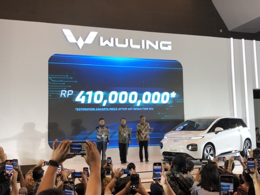 Pengumuman harga Wuling Cloud EV. DOK. MOTORESTO.ID