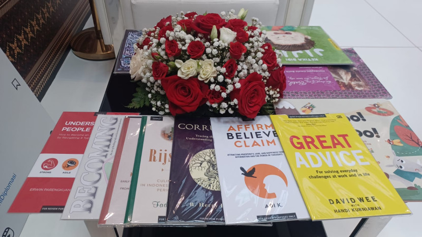 Buku-buku Indonesia yang dipamerkan di Doha International Book Fair (DIBF).