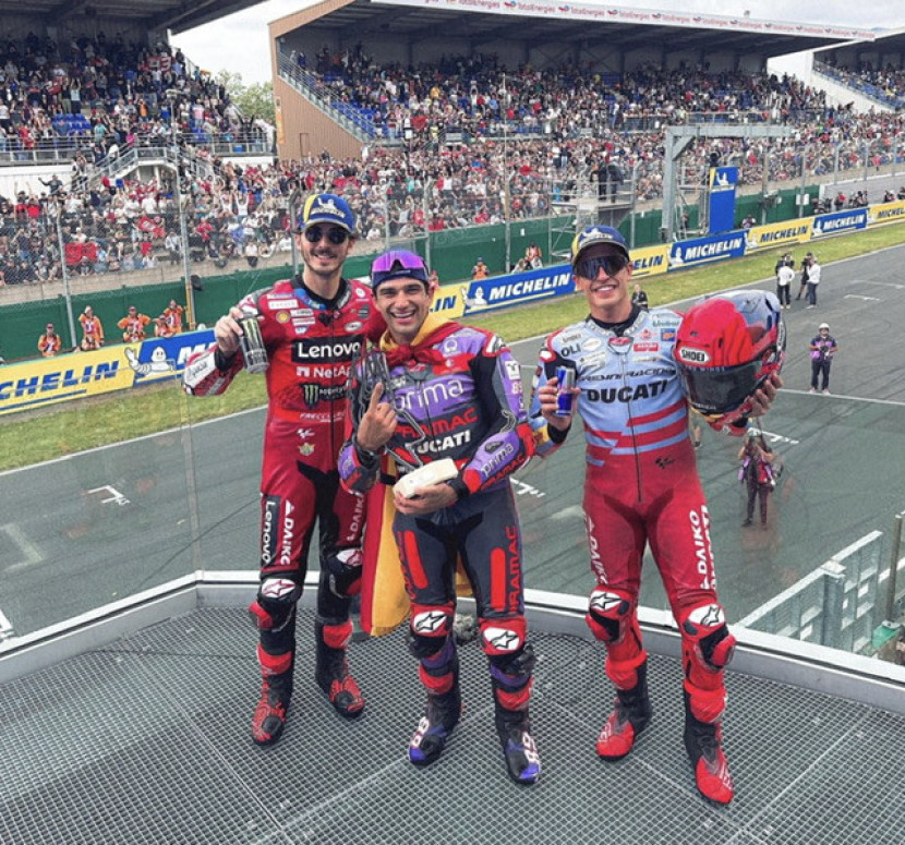 Podium MotoGp Prancis 2024. DOK. MOTOGP