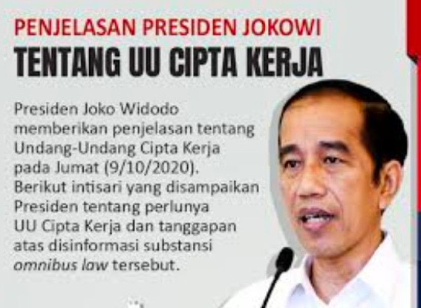 Presiden Jokowi tentang UI Cipta Kerja. (Foto: Dok Ruzka Indonesia)