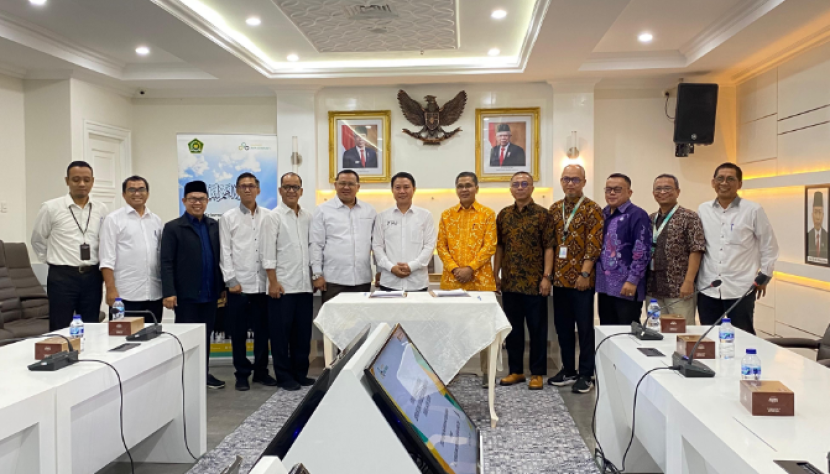 Prosesi penandatanganan MoU berlangsung di Ruang Sidang 1 Ditjen PHU, Kantor Kementerian Agama Jalan Lapangan Banteng Barat No 3-4 Jakarta, Senin, 20/05/2024, kemarin. Gambar: Kemenag