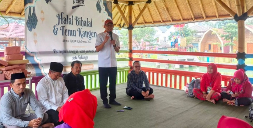 Wakil Wali Kota Depok, Imam Budi Hartono saat menghadiri silahturahmi PEKKA. (Foto: Dok Diskominfo Kota Depok)