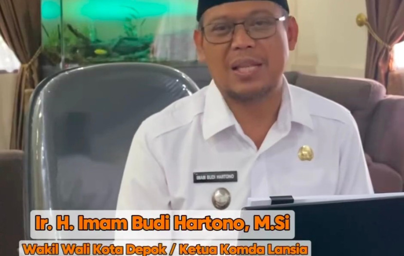 Wakil Wali Kota Depok, Imam Budi Hartono sampaikan pantun untuk ucapkan Hari Lanjut Usia Nasional (HLUN) 2024. (Foto: Ruzka Indonesia)