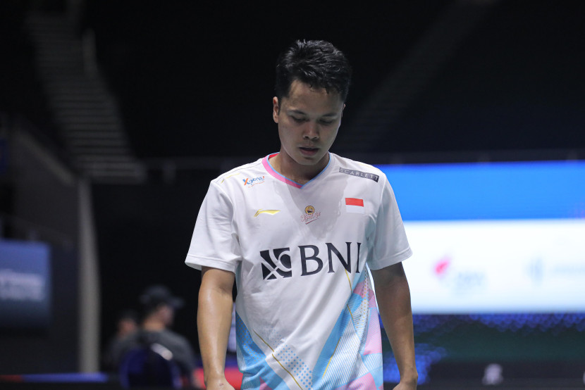 Anthony Sinisuka Ginting. Wakil Indonesia di sektor tunggal putra habis karena kalah di babak kedua Singapore Open 2024. (Sumber foto: PBSI)