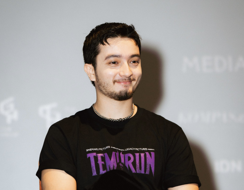 Aktor Bryan Domani dalam press screening film Temurun di Jakarta, Senin (27/5/2024). (Sinemaku Pictures)