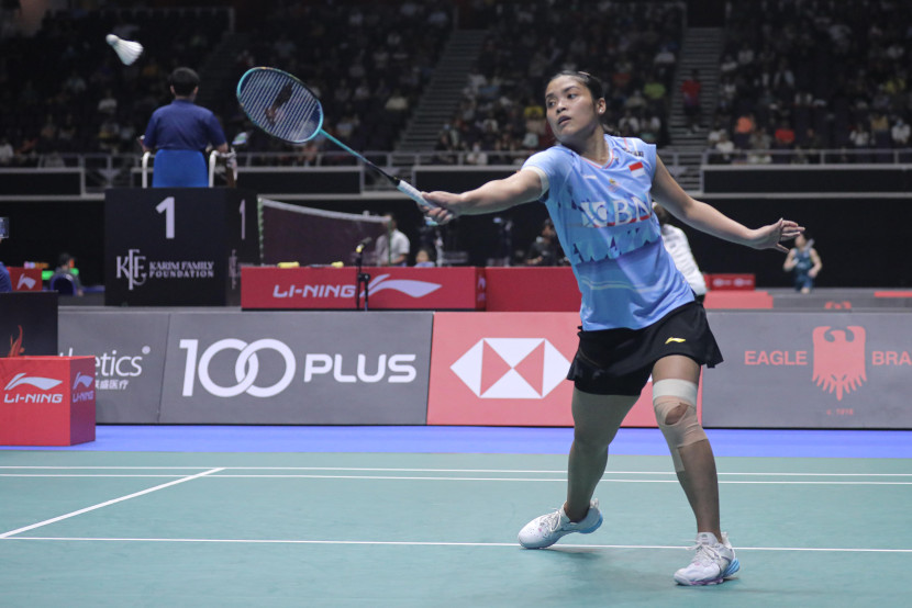 Pemain tunggal putri Indonesia Gregoria Mariska Tunjung. Gregoria ingin tampil lebih stabil di tiap turnamen. (Sumber foto: PBSI)