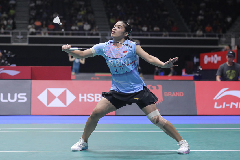 Pemain tunggal putri Indonesia, Gregoria Mariska Tunjung melangkah ke babak semifinal Singapore Open 2024.