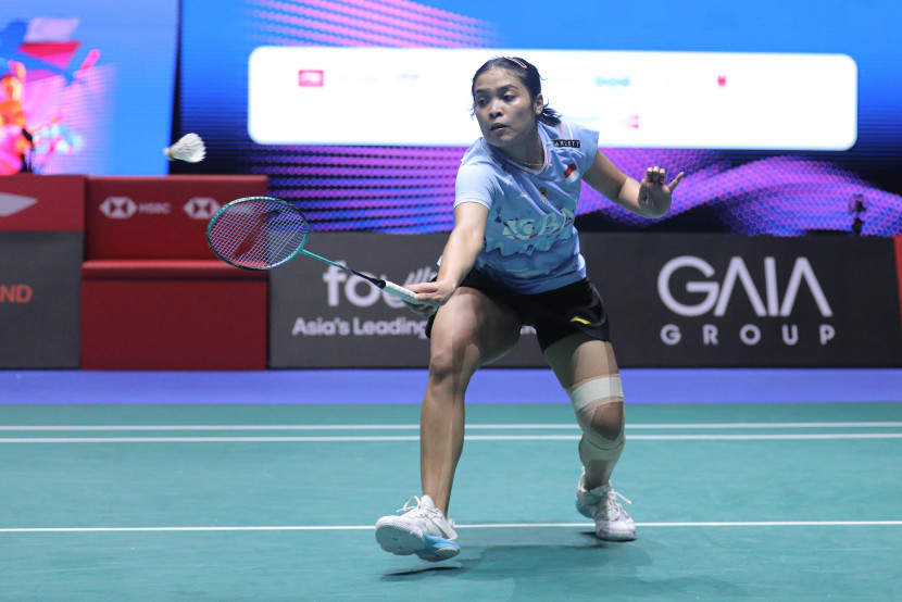 Pemain tunggal putri Gregoria Mariska Tunjung. Gregoria kalah di perempat final Indonesia Open 2024. (Sumber foto: PBSI).