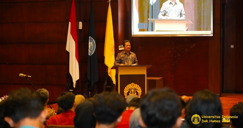 Bincang Bahari bersama Menteri Kelautan dan Perikanan RI, Ir. Sakti Wahyu Trenggono, M.M. Kegiatan yang dihadiri lebih dari 300 peserta tersebut dilaksanakan di Balai Sidang UI Depok, Kamis (06/06/2024).