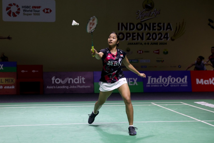 Ester Nurumi Tri Wardoyo. Tunggal putri Indonesia memastikan satu tempat di babak semifinal Australia Open 2024. (Sumber foto: PBSI)