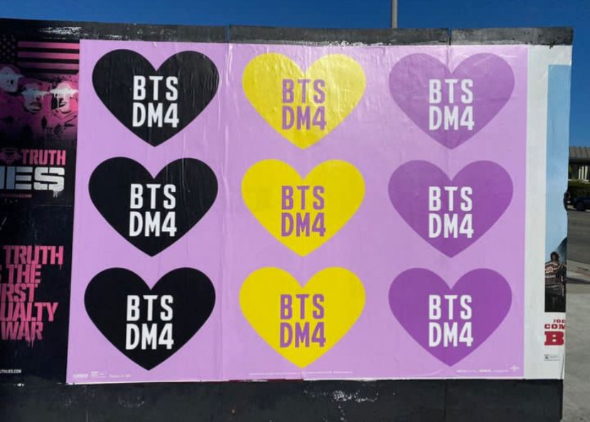 Poster BTS x DM4 di Los Angeles, Amerika Serikat. (Instagram Minions)