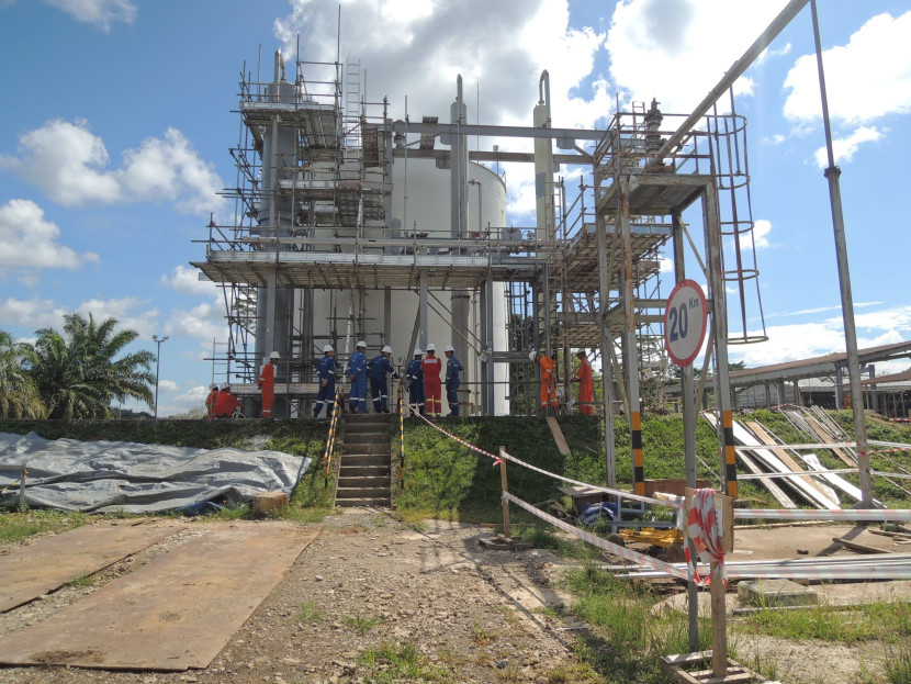  Proyek Dayung Facility Optimization (DFO) di Dayung Gas Gathering Station Medco E&P Grissik. (FOTO: Humas SKK Migas)