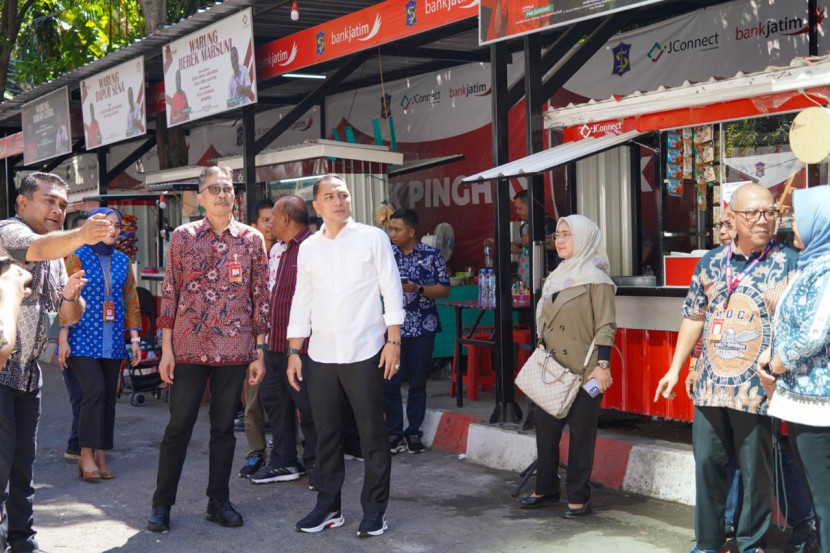 Bank Jatim meresmikan Sentra Wisata Kuliner (SWK) Pinghay, Surabaya, setelah dilakukan revitalisasi