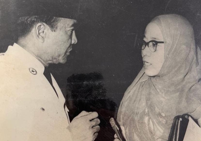 HR Rasuna Said dan Presiden Soekarno. (FOTO: IG @jasmi.khairul)