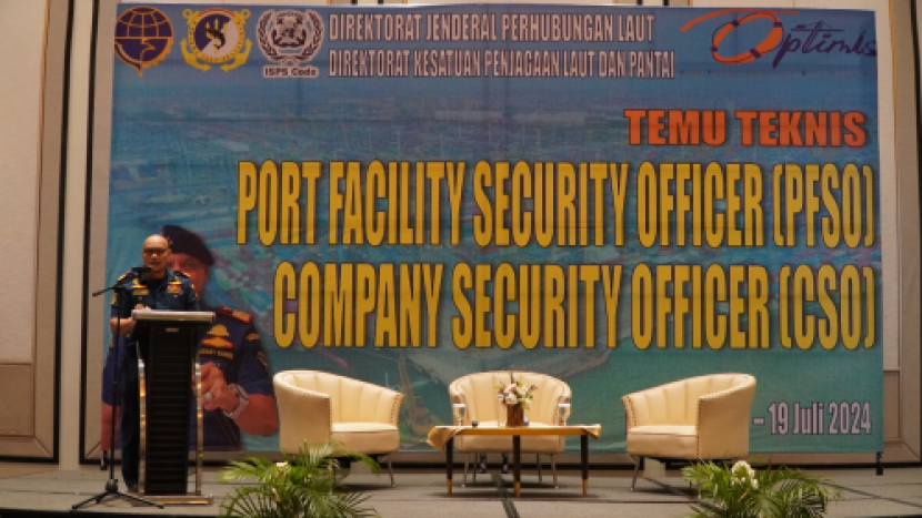 Direktur Jenderal Perhubungan Laut buka Temu Teknis Port Facility Security Officer dan Company Security Officer (CSO) pada 17 hingga 19 Juli 2024 di Pekanbaru, Riau Sumber:situs resmi Ditjen Hubla