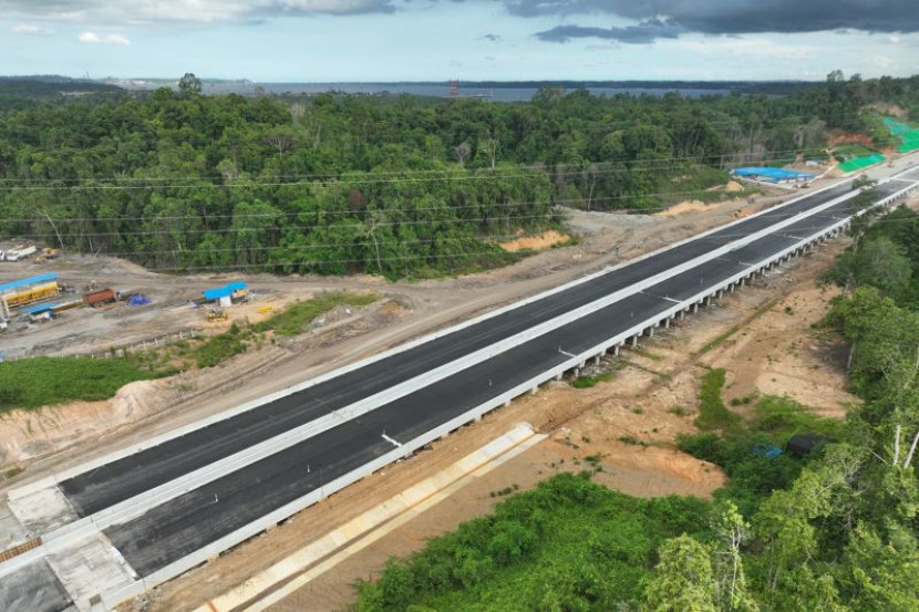 Jalan Tol IKN Segmen 5A garapan PT Waskita Karya (Persero) Tbk. (Foto: Dok WK/RI)