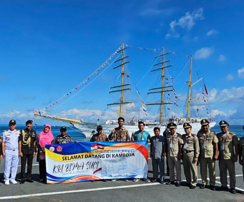 Kunjungan KRI Bima Sakti di Sihanoukville, Kamboja pada 16-19 Agustus 2024. Sumber: Seputarmiliter.id