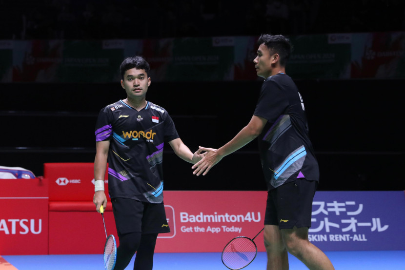 Pasangan baru Bagas Maulana/Leo Rolly Carnando akan menantang Sabar Karyaman Gutama/Moh Reza Pahlevi Isfahani di babak kedua Japan Open 2024. (PBSI)