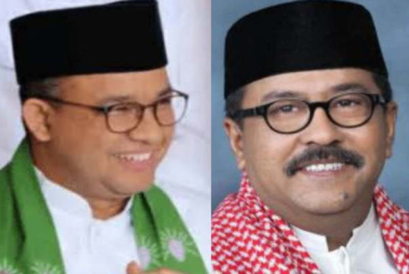 Anies Baswedan dan Rano Karno. (Foto: REPUBLIKA)