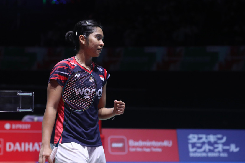 Pemain tunggal putri Ester Nurumi Tri Wardoyo akan melawan pemain Thailand di babak kedua Japan Open 2024. (PBSI)