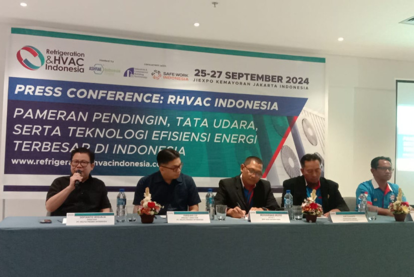 Konferensi pers penyelenggaraan pameran RHVAC Indonesia