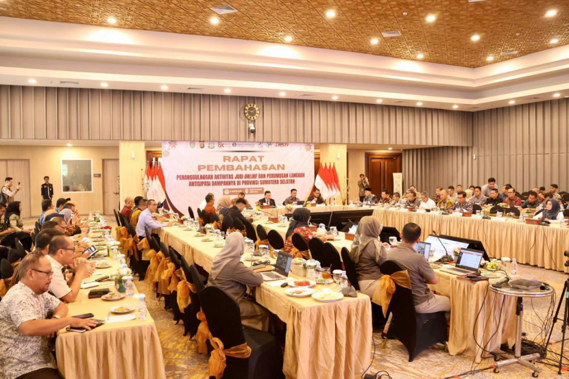 Rapat pembahasan judi online di Sumatera Selatan. (FOTO: Humas Sumsel)