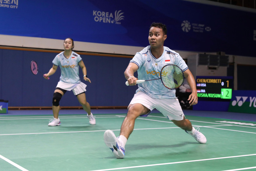 Hanya satu wakil Indonesia yang menang di babak pertama hari kedua Korea Open 2024. 